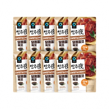 청정원 안주夜 달콤쫄깃육포 30gx10개