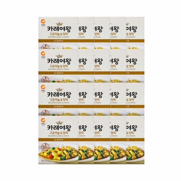 [한정수량][박스] 청정원 카레여왕 구운마늘&양파 160g(레토르트)x20개