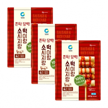 청정원 소시지랑 떡이랑 440g (4개입,소스 4개 별첨) x3개