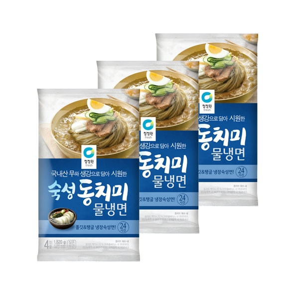 청정원 동치미 물냉면 1,820g(4인분) x3개