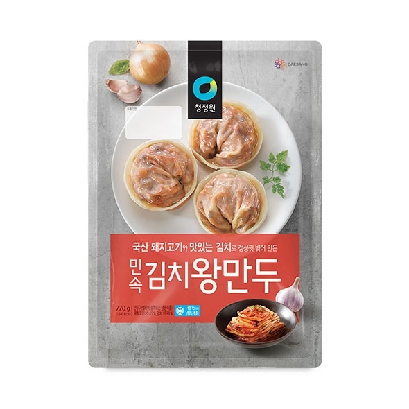 [타임특가] 청정원 김치듬뿍 왕만두 770g