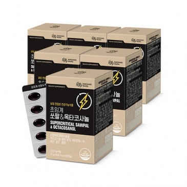 대상웰라이프 초임계 쏘팔 & 옥타코사놀 (500mgx60캡슐) /2개월분, 6박스