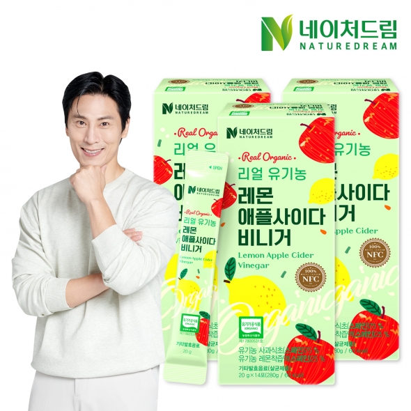 네이처드림 유기농 레몬 애플사이다비니거 20g x 14포 3박스/ 레몬애사비 사과초모식초 레몬즙