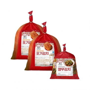 (기획)종가 생생유산균 포기김치 3.2kgx2개+열무김치 900g