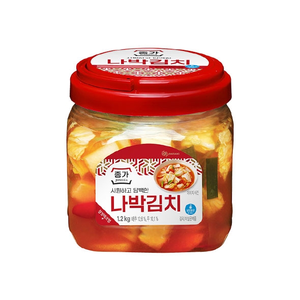 [타임특가]종가 담백한 나박김치 1.2kg(PET)x2개