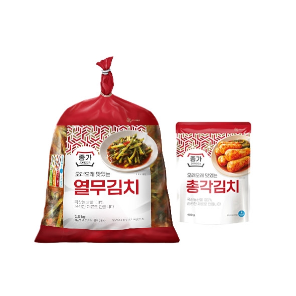 [총각품은 열무김치] 종가 시원한 열무김치 2.5kg + (종가 총각김치 400g 증정)