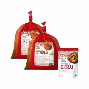 (기획)종가 생생유산균 포기김치 3.2kgx2개+파김치 500g