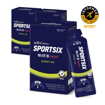 뉴케어 스포식스 에너지젤 복숭아맛(45gx8포), 3박스