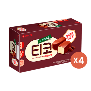 [롯데][빙과][무배] 티코다크초코4개