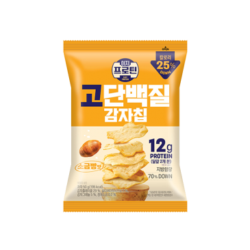 [롯데웰푸드]이지프로틴 고단백질 감자칩 소금빵맛 50g