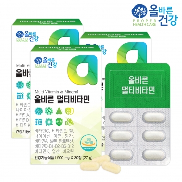 [7일특가] 올바른 멀티비타민 900mg x 30정 3박스