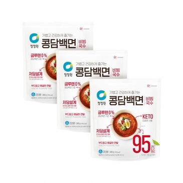 (주말특가) 청정원 콩담백면 비빔 380g x3개/4,000P 추가적립