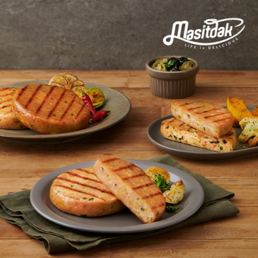 [랭킹닭컴] 맛있닭 닭가슴살 스테이크 4종 혼합 16팩(오리지날4/야채4/고추4/갈릭4) STEAK4_16SET