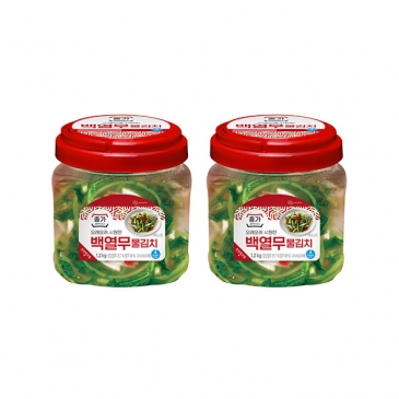 종가 아삭 백열무물김치 1.2kg(PET) x2개