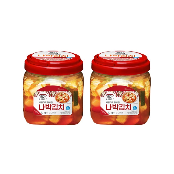 종가 담백한 나박김치 1.2kg(PET) x2개