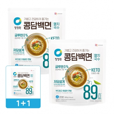 (2+1) 청정원 콩담백면 멸치국수 404g