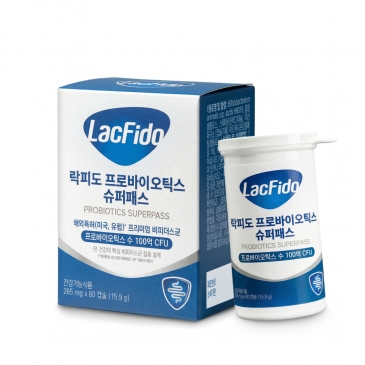 락피도 프로바이오틱스 슈퍼패스 (265mgx60캡슐) /60일분, 1박스