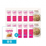 라이틀리 닭가슴살곤약볶음밥 200gx10개 + (증정) 차돌깍두기 곤약볶음밥 800g (200g*4개입)