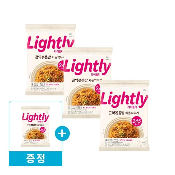 라이틀리 차돌깍두기 곤약볶음밥 800g (200g*4개입) x3개 + (증정) 차돌깍두기 곤약볶음밥 800g 라이틀리 차돌깍두기 곤약볶음밥 800g (200g*4개입) x3개 + (증정) 차돌깍두기 곤약볶음밥 800g