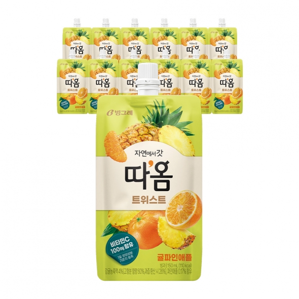 빙그레 따옴 트위스트 귤 파인애플 아이스크림 12개