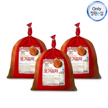 종가 생생유산균 포기김치 3.2kg x3개