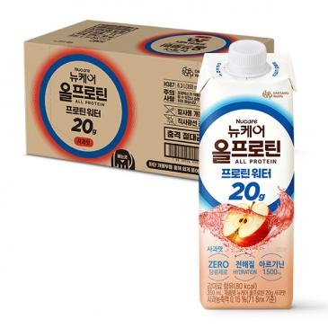 뉴케어 올프로틴 20g 프로틴워터 사과맛 (350mlx18팩) / 클리어타입 단백질 20g
