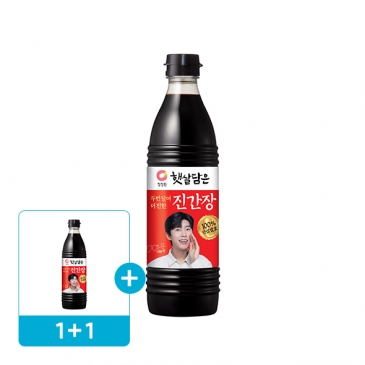 (1+1) 청정원 두번달여더진한 진간장 840ml x2개