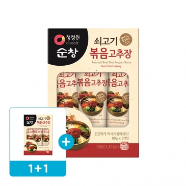 (1+1) 청정원 쇠고기 볶음고추장 (60gx3개입)