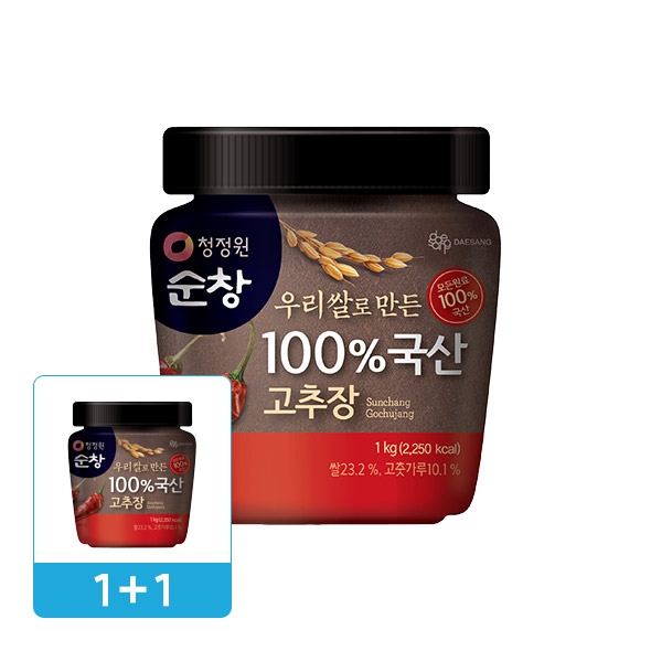 (1+1) 청정원 100% 국산고추장 1kg