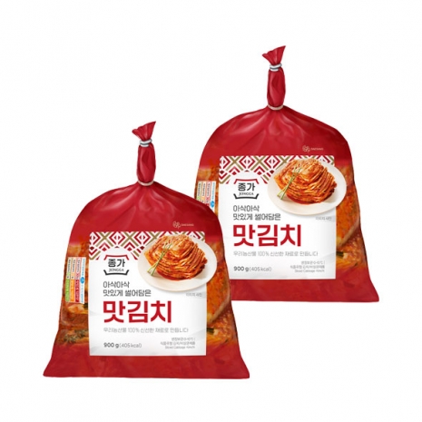 [타임특가]종가 썰어담은 맛김치 900g x2개