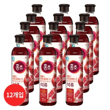[대용량] 청정원 홍초 석류 900ml x12개입