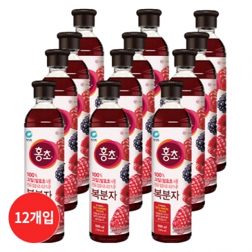 [대용량] 청정원 홍초 복분자 900ml x12개입