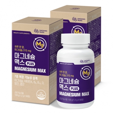 대상웰라이프 마그네슘 맥스(1.2g&times;90정) /3개월분, 2박스