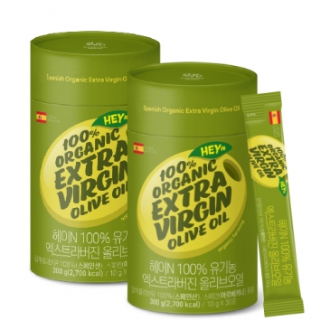 대상웰라이프 헤이N 100% 유기농 엑스트라버진 올리브오일 (10gx30포) 2박스