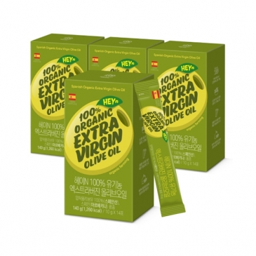 대상웰라이프 헤이N 100% 유기농 엑스트라버진 올리브오일 (10gx14포), 4박스