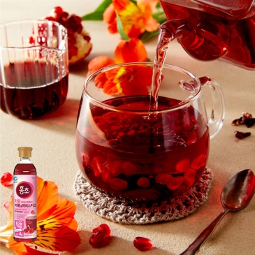 청정원 홍초 저당 석류 히비스커스 900ml