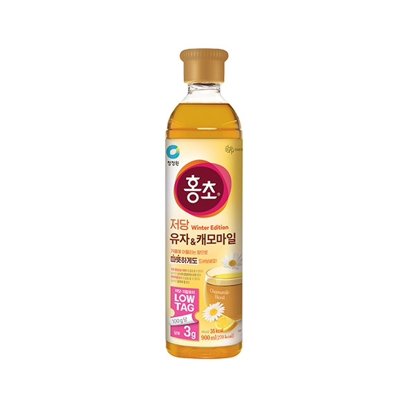 청정원 홍초 저당 유자 캐모마일 900ml