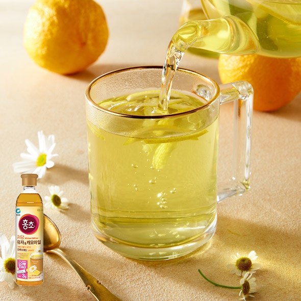 청정원 홍초 저당 유자 캐모마일 900ml