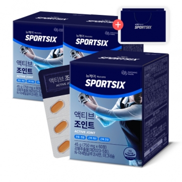 (쇼핑백포함) 뉴케어 스포식스 액티브 조인트 (750mg&times;60정), 3박스