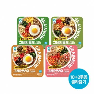 [골라담기] 청정원 그레인보우 에그&베지 200g 4종 택1 (도시락형 10개+파우치형 2개)