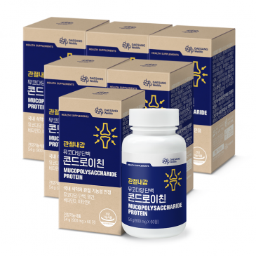 대상웰라이프 관절내강 뮤코다당 단백 콘드로이친(용기) (900 mgx60정) /30일분, 6박스