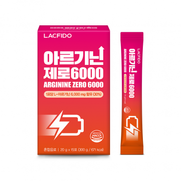 락피도 아르기닌 제로6000( 20gx15포) /15일분, 1박스 [소비기한26.03]