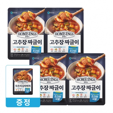 청정원 호밍스 고추장짜글이 210gx4개+묵은지김치찌개 증정