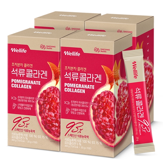 [7일특가]대상웰라이프 석류콜라겐300g (20gx15포), 4통