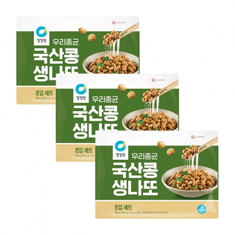 [타임특가] 청정원 국산콩 생나또 48gx8입 x3개