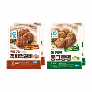 [명절행사] 더커진 동그랑땡 450g x2개+직화떡갈비 420g x2개