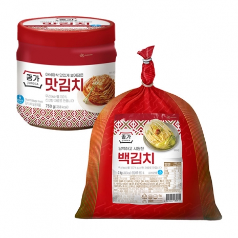 [타임특가]종가 백김치 3kg+종가 맛김치 750g(PET)