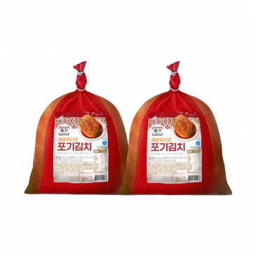 종가 생생유산균 포기김치 3.2kg x2개