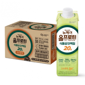 뉴케어 올프로틴 20g 식물성 단백질 고소한맛 (250mlx24팩), 1박스