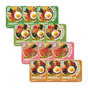 (주말특가)청정원 그레인보우 도시락 4종 각 3개 총 12개 /4,000P 추가적립